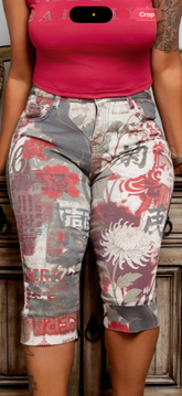 Go Crazy Print Capri