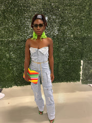 Oh She Bad Denim Jumpsuit