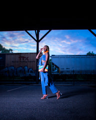 Tie Me Down Denim 2 Piece Set