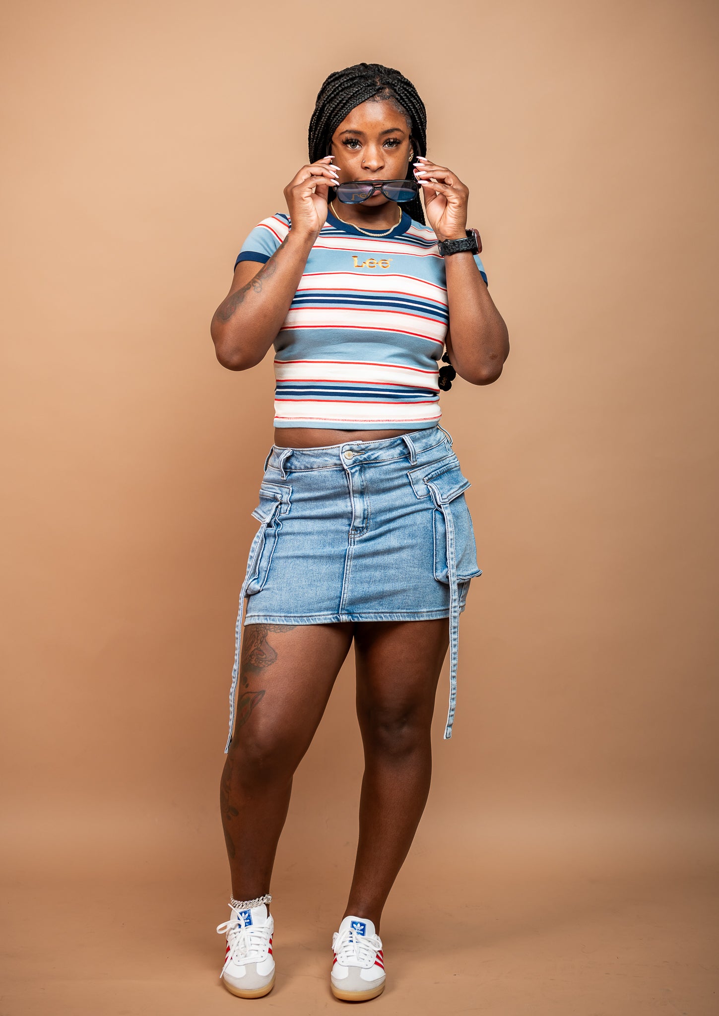 Demi Denim Cargo Skirt