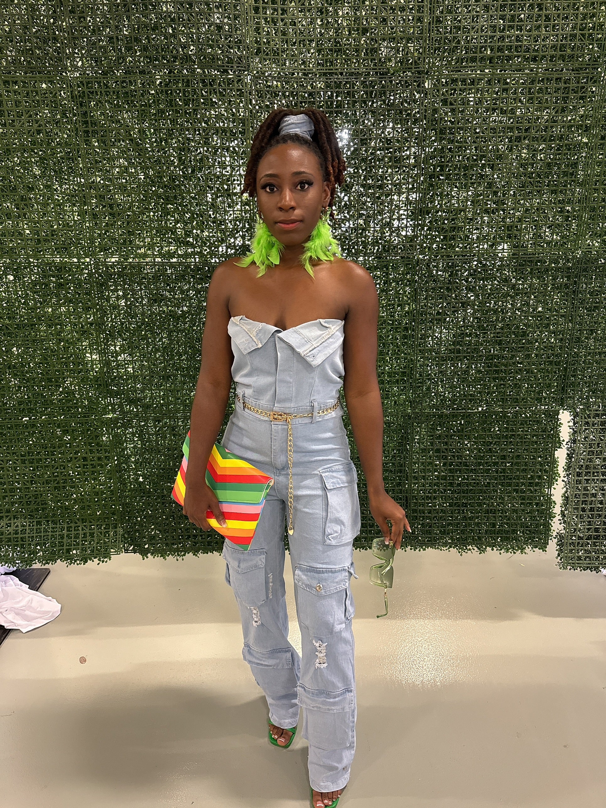 Oh She Bad Denim Jumpsuit