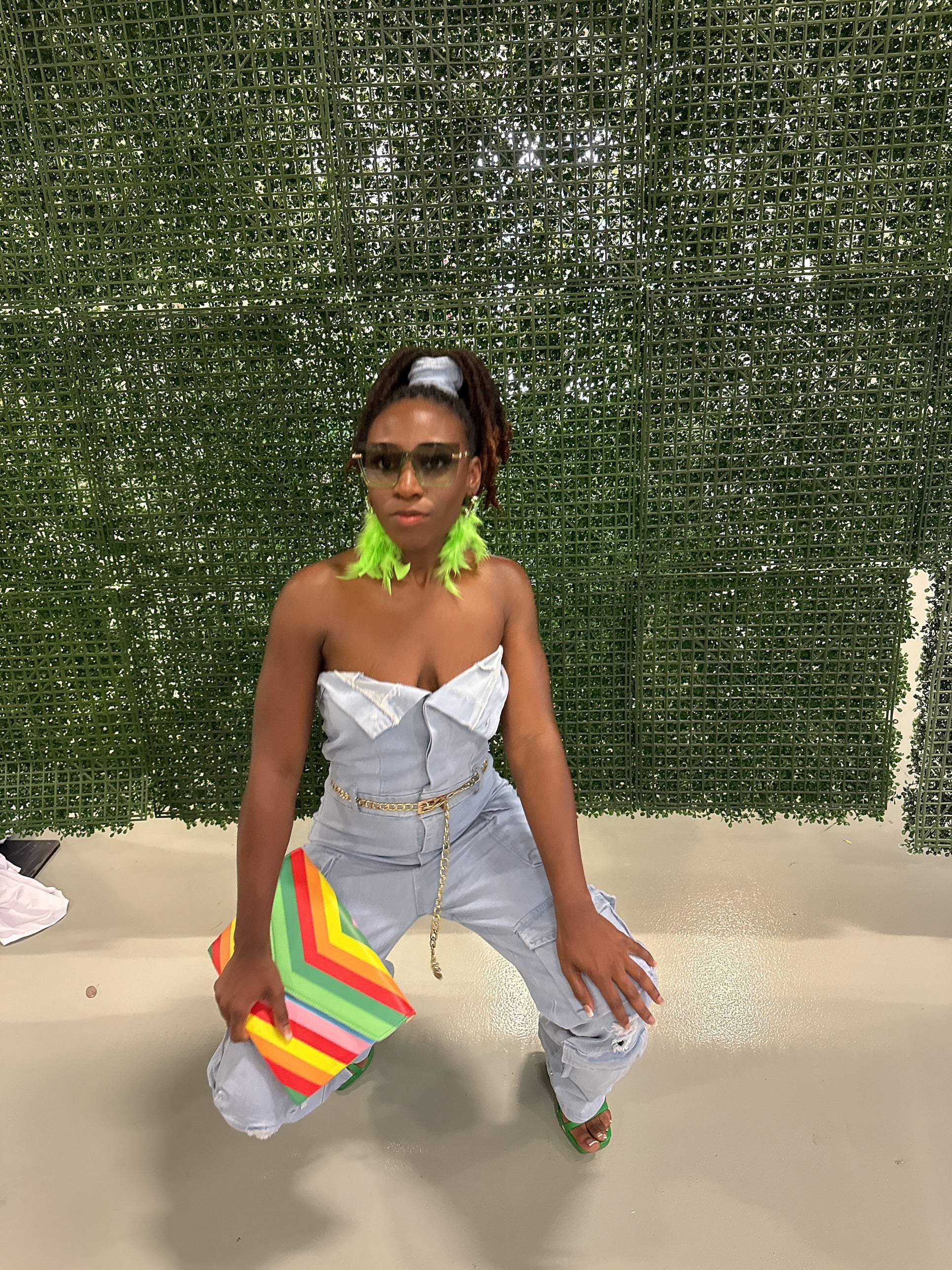 Oh She Bad Denim Jumpsuit