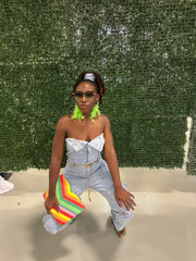 Oh She Bad Denim Jumpsuit