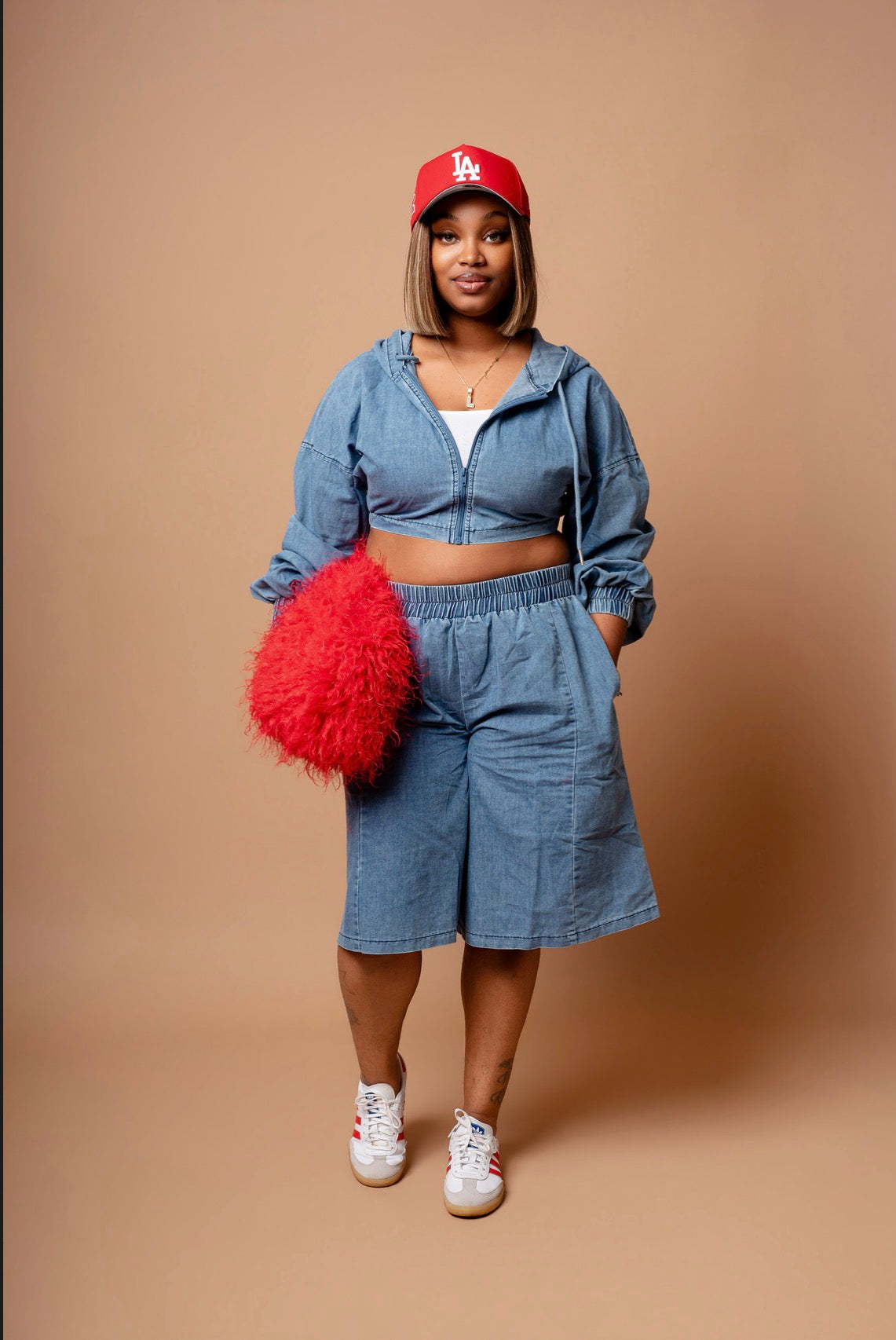 Denim & Attitude 2Pc Jort Set