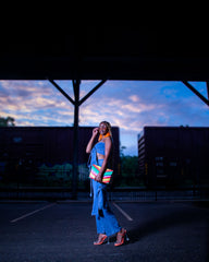 Tie Me Down Denim 2 Piece Set