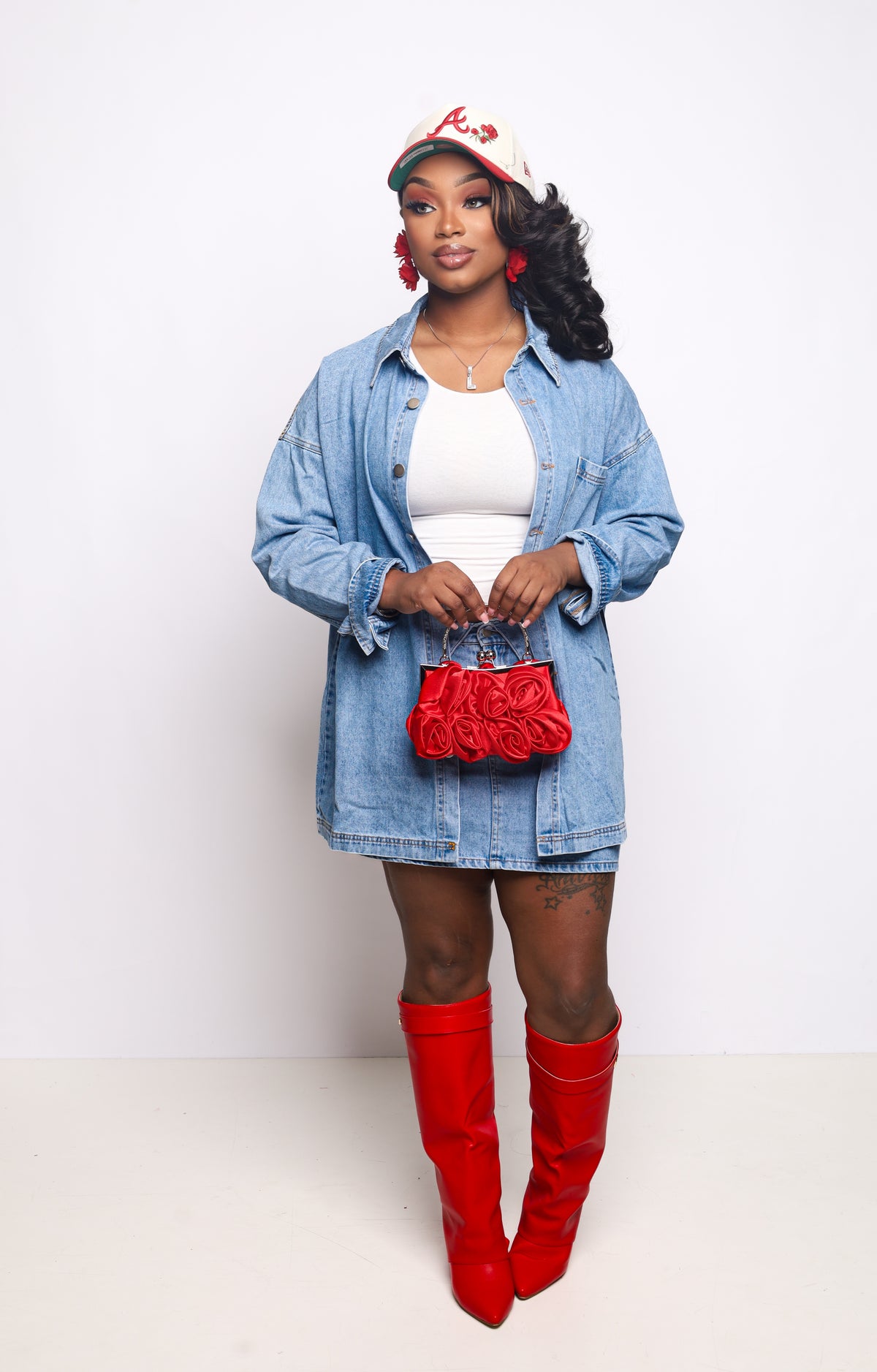 Love On Top Denim Skirt Set