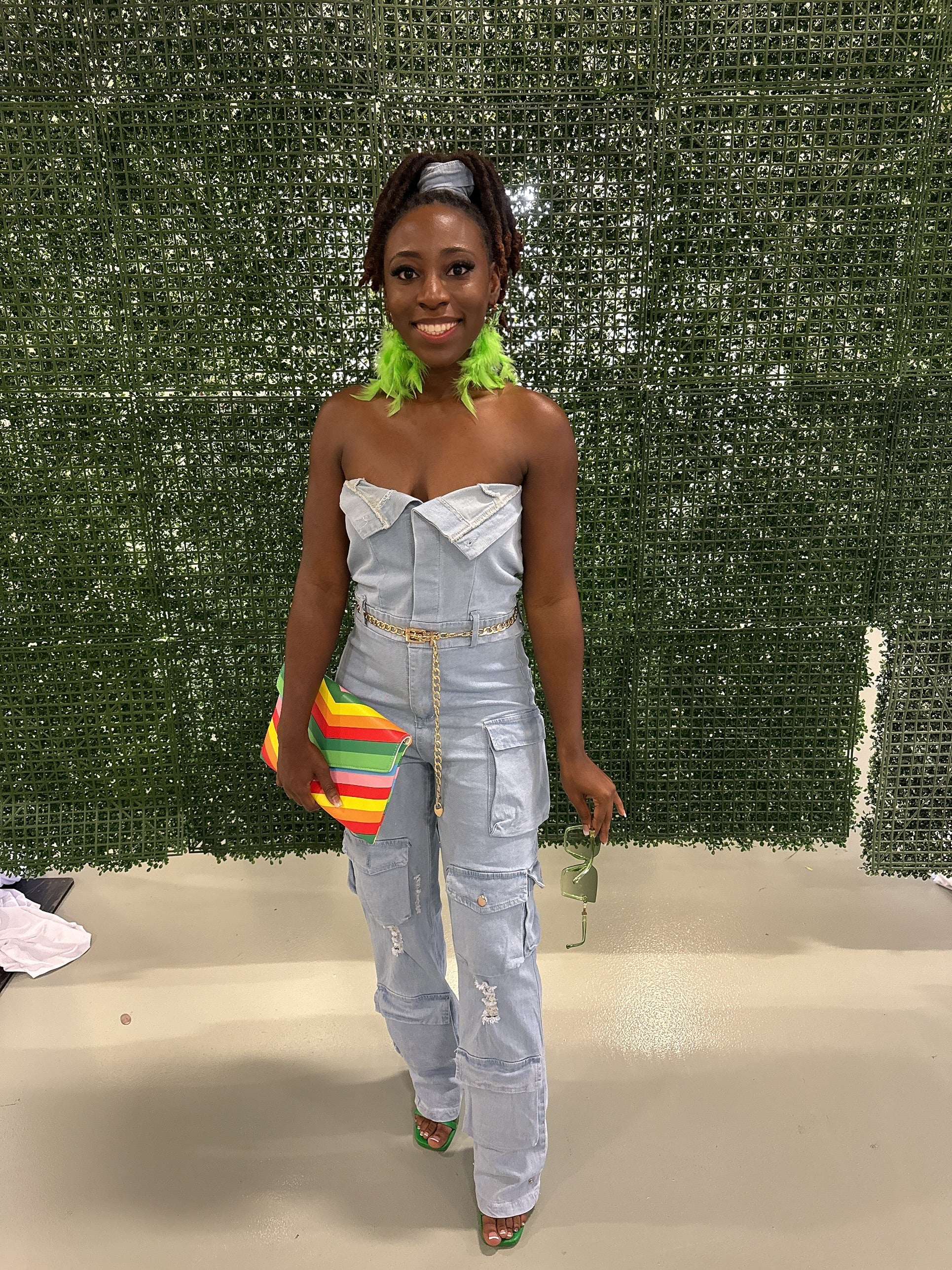 Oh She Bad Denim Jumpsuit