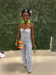 Oh She Bad Denim Jumpsuit