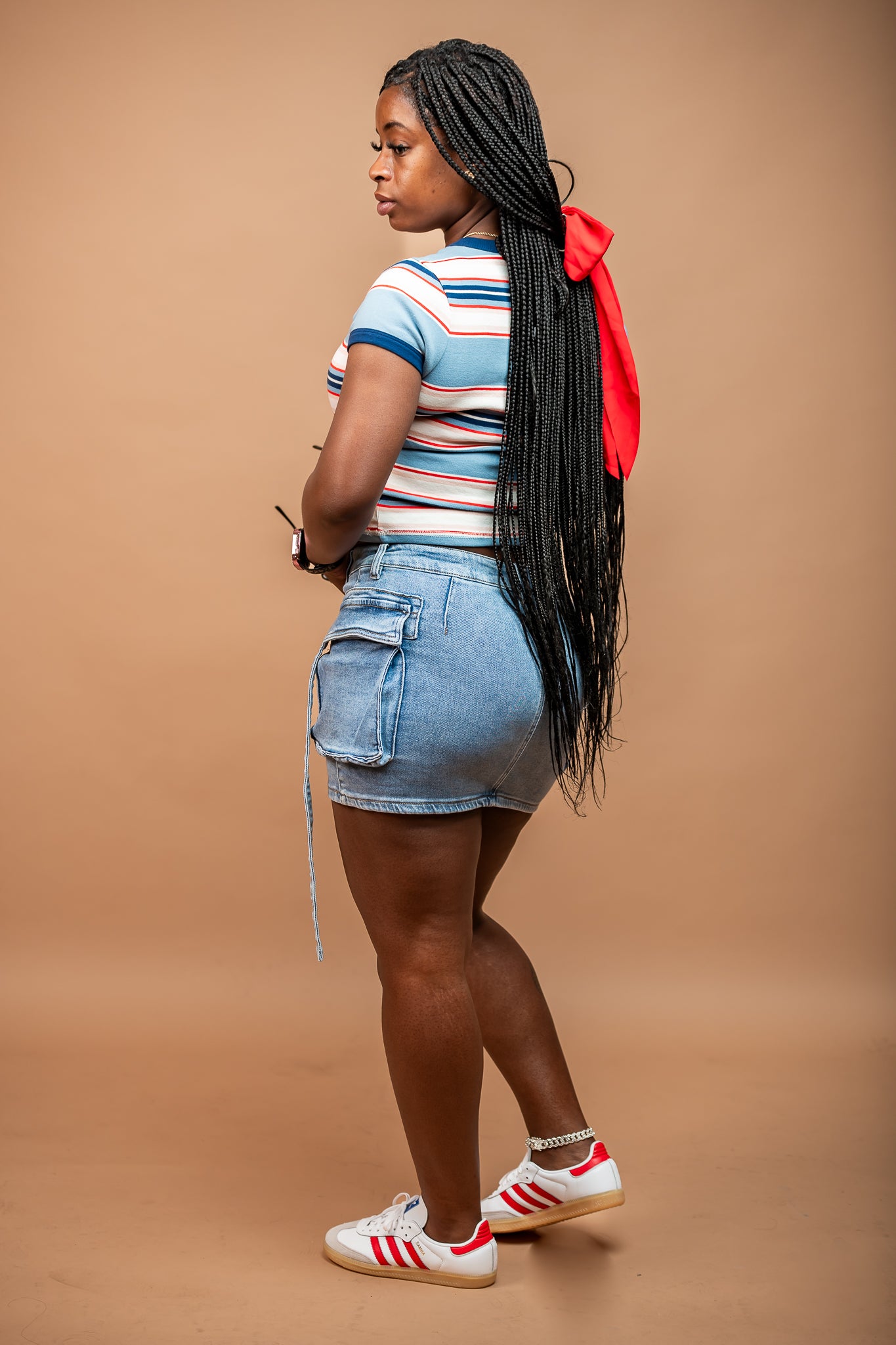 Demi Denim Cargo Skirt