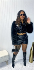 The Fine Auntie Cropped Fur Jacket